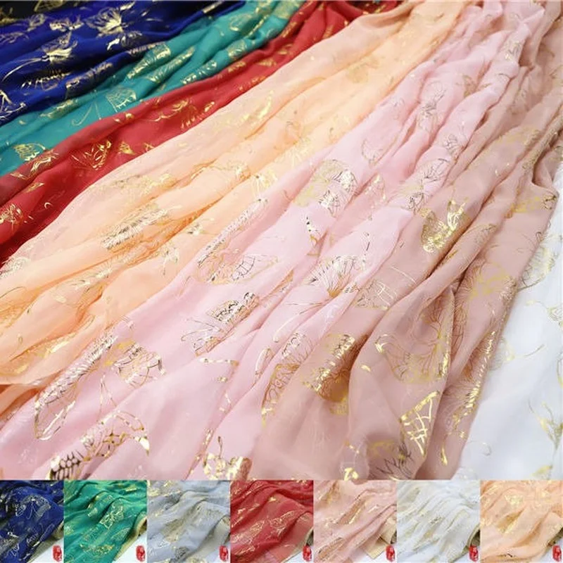 Бронзовая Античная бронзовая Серебряная шифоновая ткань Tang Feng шифон Ширина 1 5