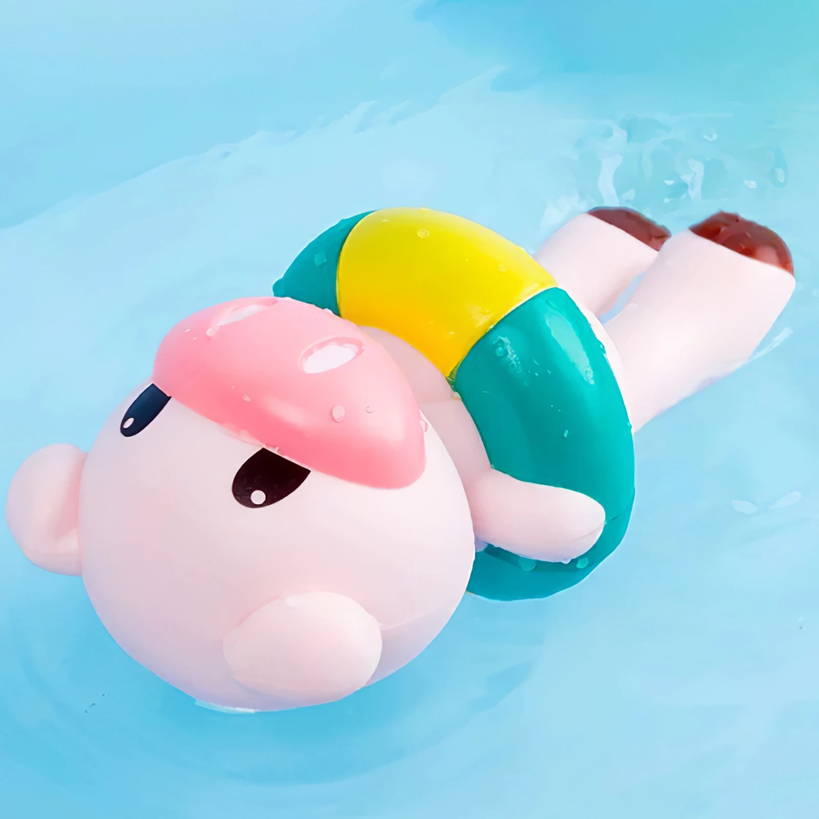 

Cartoon Baby Water Toy Cute Backstroke Pig Wind-Up Bath Toys Infant Swim Animal Pig Clockwork Bathing Toy Kid Beach Bath Toys