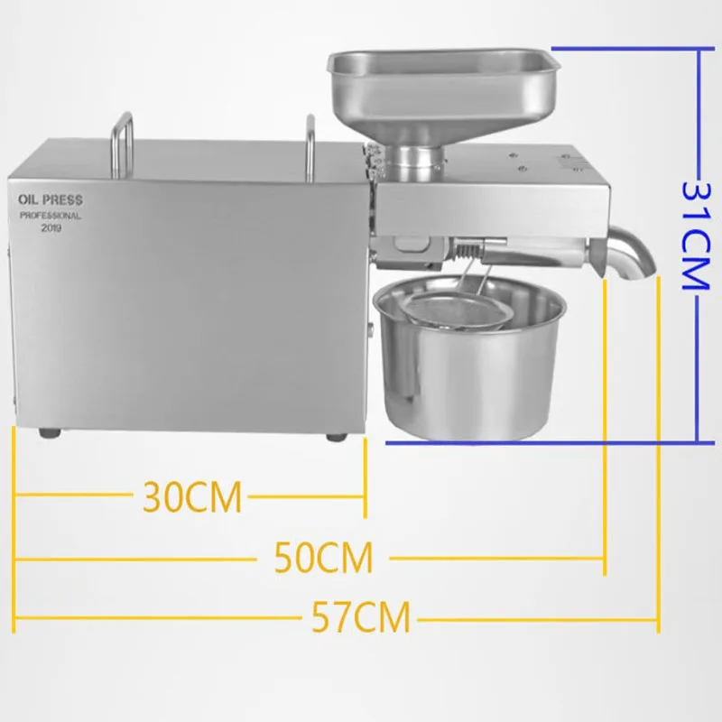

220V / 110V stainless steel oil press home oil press cold oil press peanut flax seed olive oil extractor