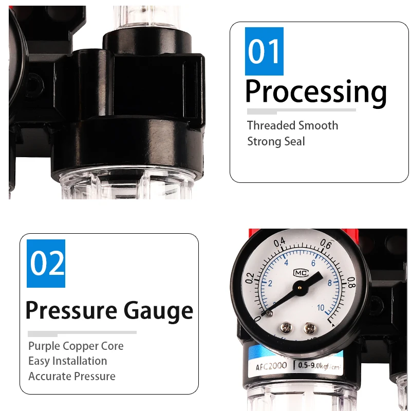 Воздушный компрессор AFC2000 BFC2000 G1/4 &quot масляный сепаратор воды Регулятор Фильтра