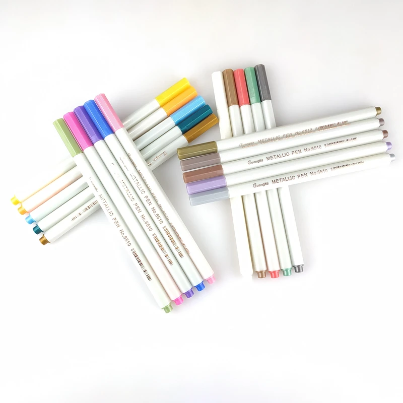 Самодельные быстросохнущие цветные металлические маркеры для фотоальбома и