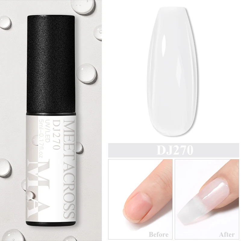 5 мл гель для наращивания ногтей акриловый белый прозрачный Быстрый строительный