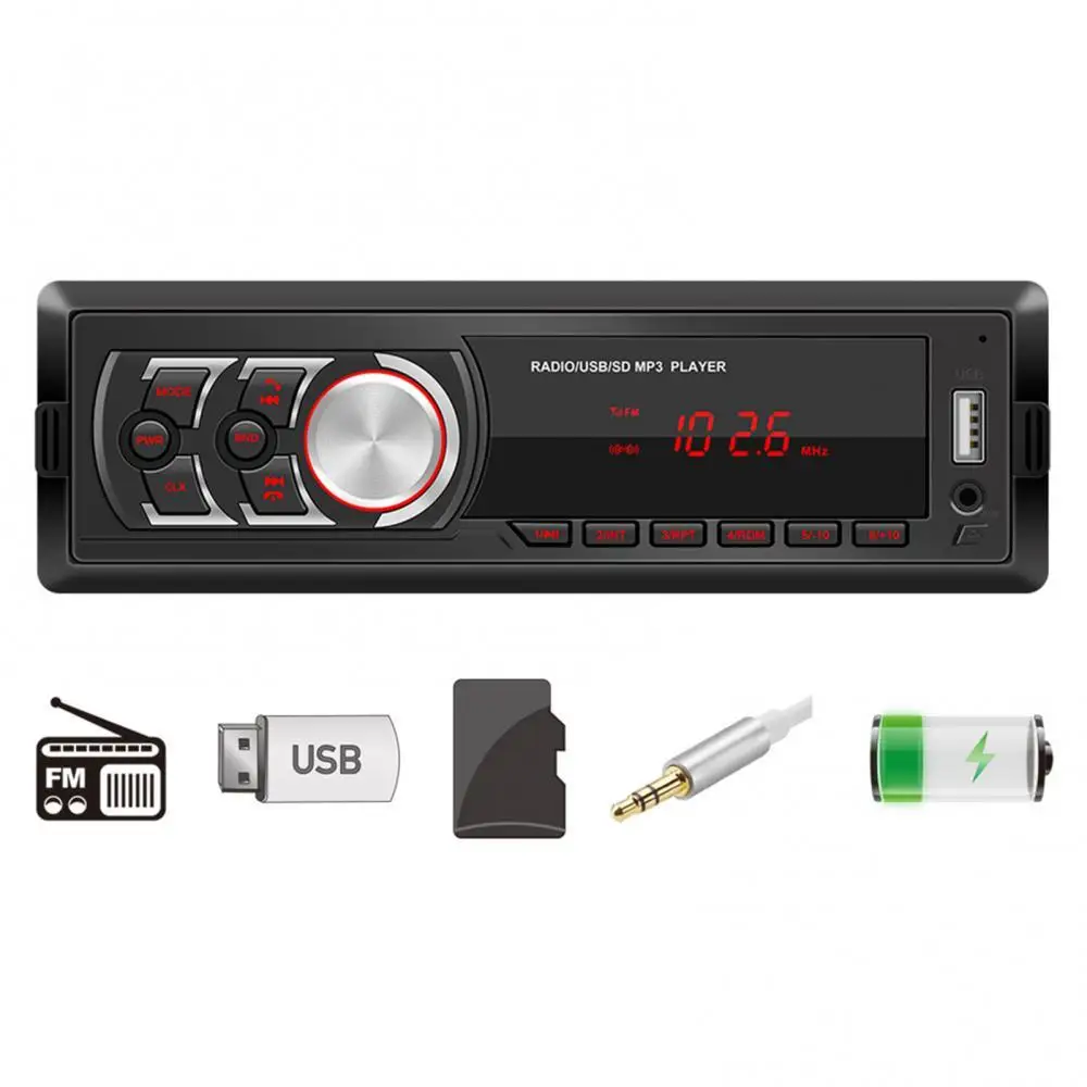 

1781E съемный однодиновый автомобильный радиоприемник MP3-плеер Надежный авто Bluetooth беспроводной FM-радио Музыкальный плеер для 12 В транспортны...