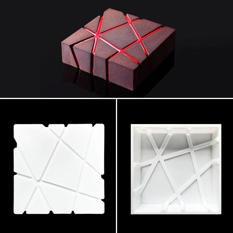 

Силиконовая форма для кубиков мусс для пирожных помадный десерт для выпечки тортов Складные Многоразовые Сумки для выпечки инструменты ак...