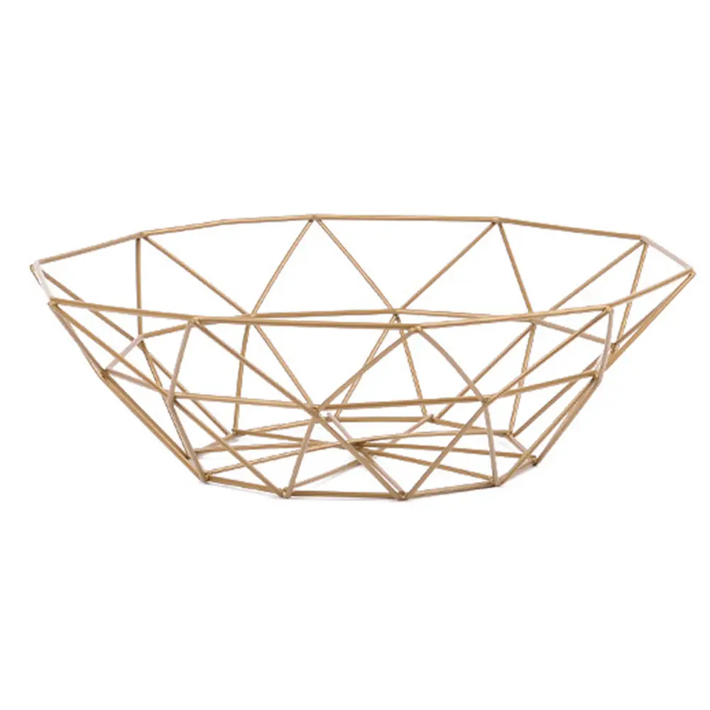 

Nordic Style Metal Fruit Basket Iron Fruit Bowl Creative Snacks Candy Basket Desktop Decor Home Storage Basket