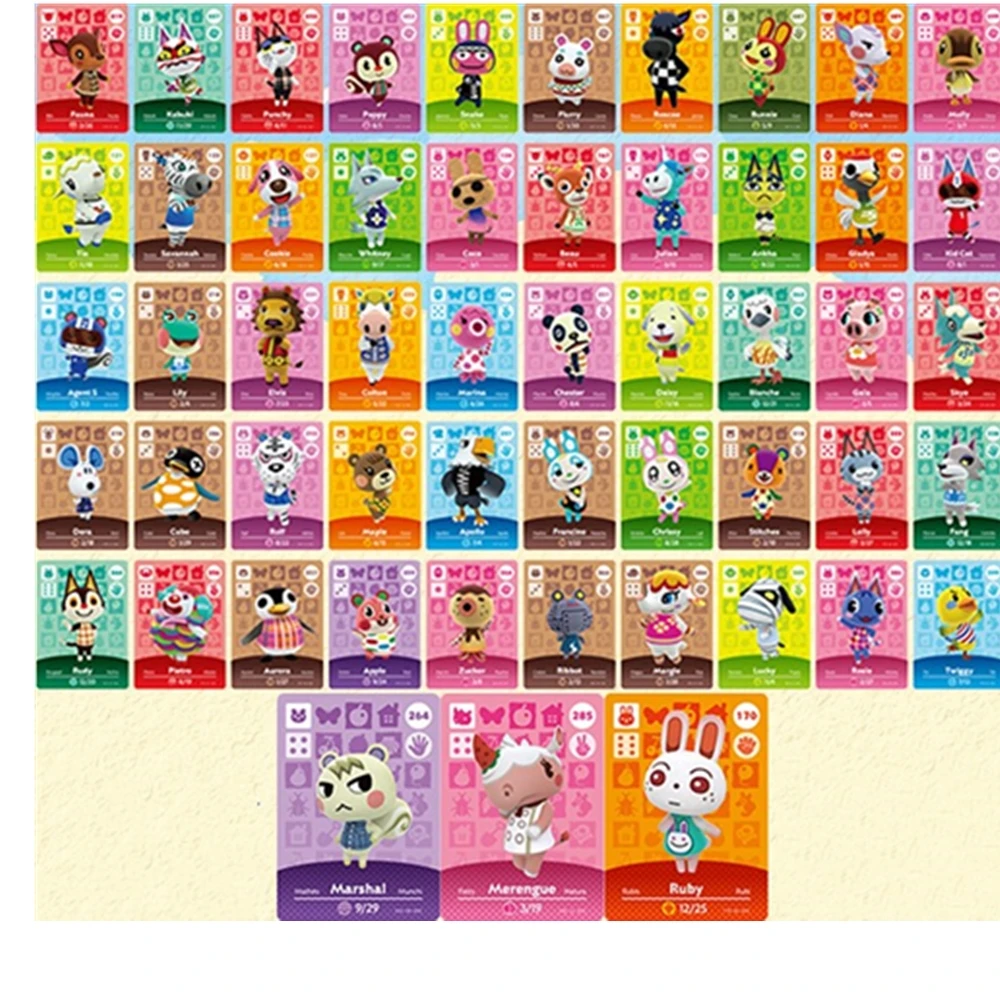

53Pcs For Animal Crossing Card marshal NFC switch NS Games series 1 2 3 4 TOP 53 All The Villiagers Can Live on Island