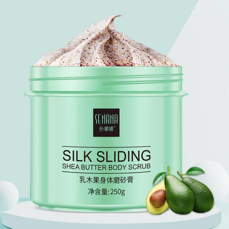 

250G Exfoliating Gel Body Scrub Cream Shea scrubs& bodys treatments Skin Whitening Go Cutin Dead Skin Moisturizing Body Care