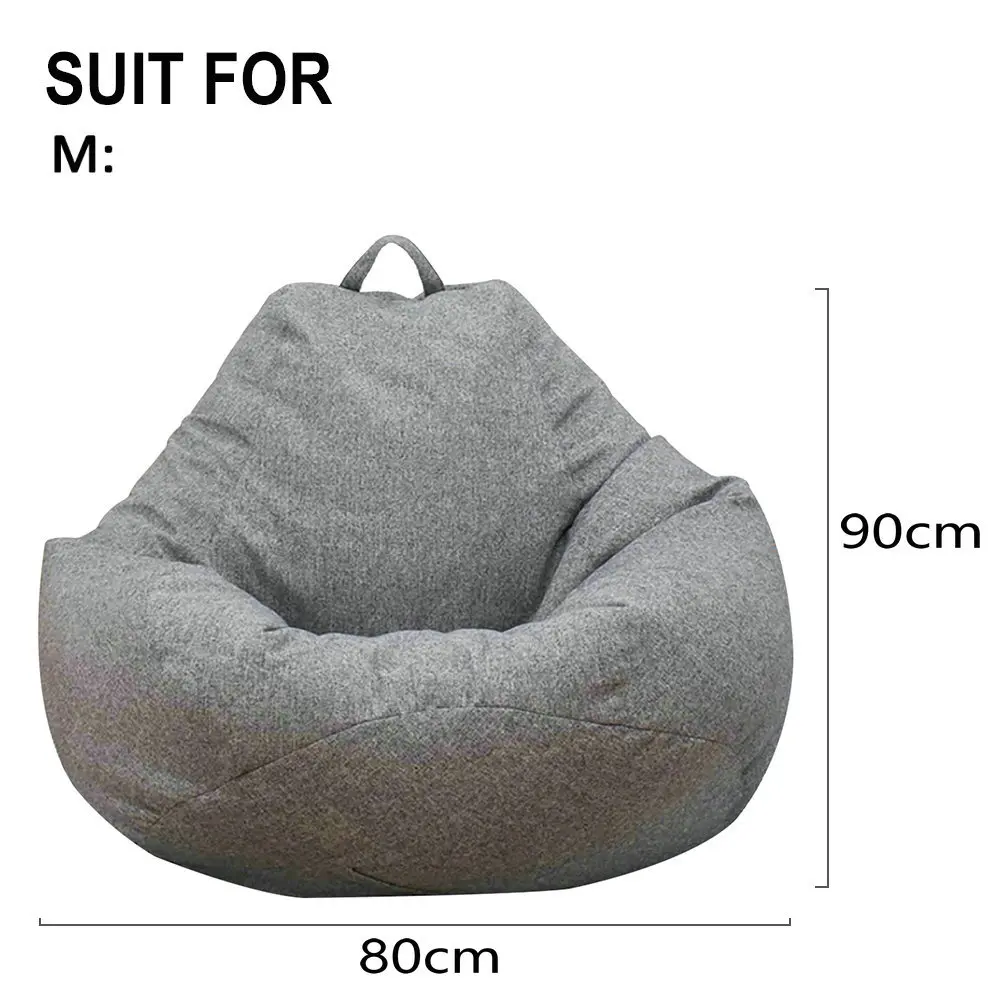 Чехол для дивана S/M/L льняное мягкое Переносное Кресло-мешок отдыха на природе