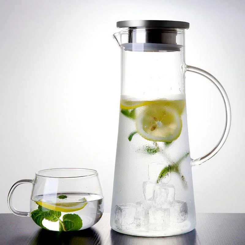 Behogar 50oz Clear Glass Bottle High Temperature Resistant T