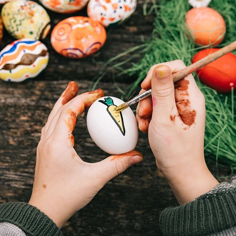 

Деревянное пасхальное яйцо граффити краска Яйца DIY ремесла игрушки для счастливой Пасхи вечеринки подарок для детей 2,4 дюйма