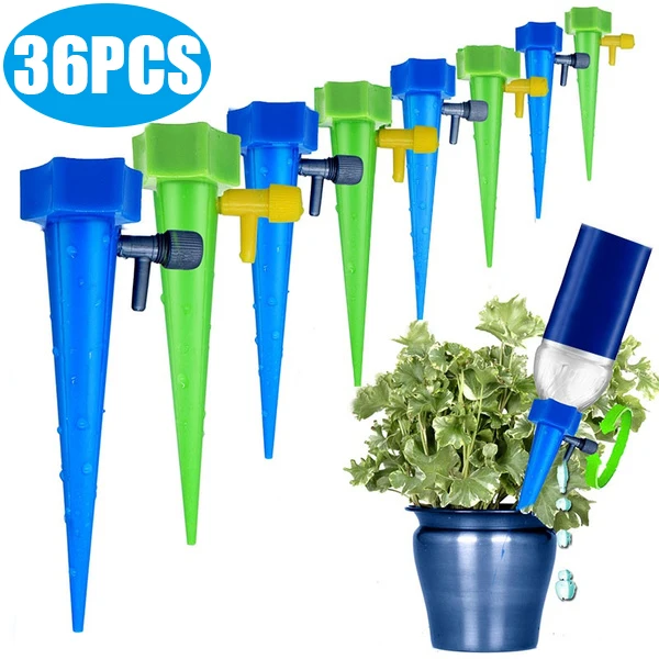

36/24/12 PCS Auto Drip Irrigation Watering System Dripper Spike Kits Garden Household Plant Flower Automatic Waterer Tools