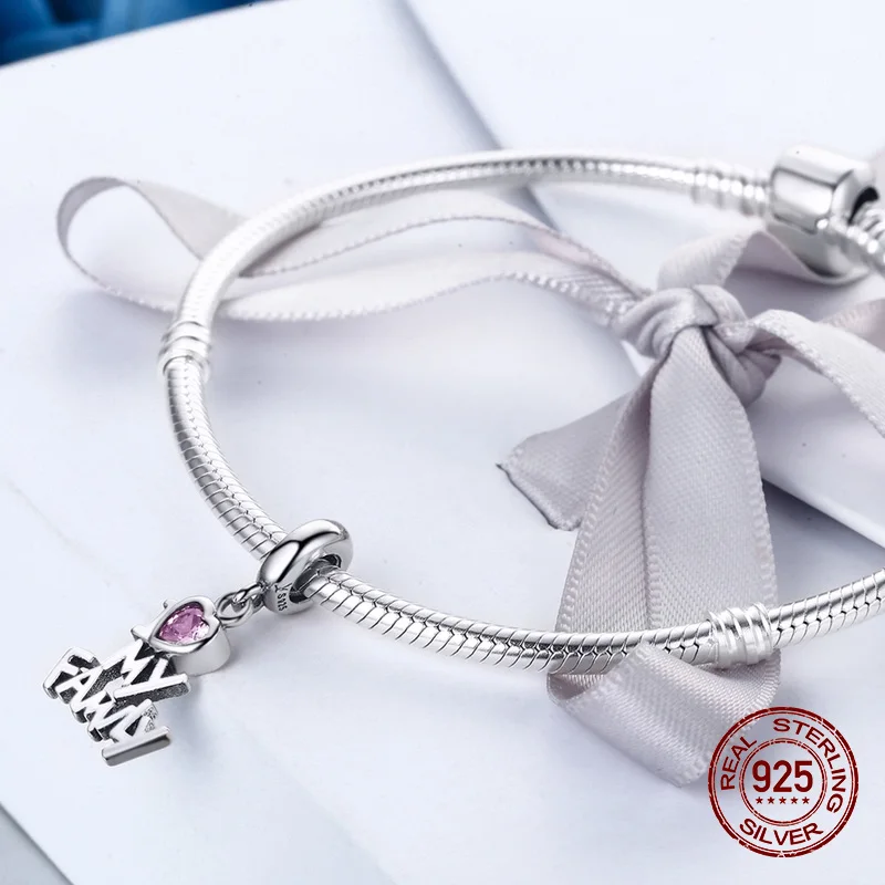 Подвеска-Шарм Я люблю свою семью из серебра 100% пробы | Украшения и аксессуары