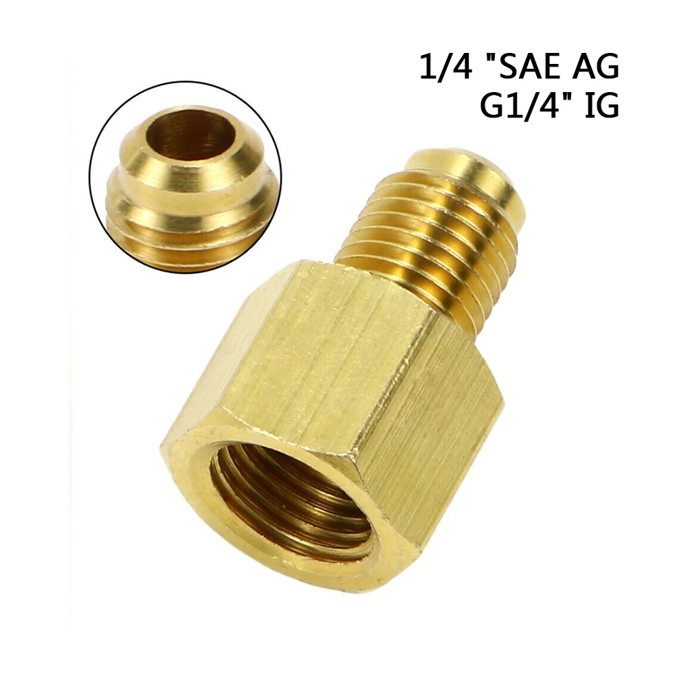 

Refrigeration Charging Adapter Brass Support 1/4'' SAE AG To G1/4'' IG Nitrogen Adapter Fittings