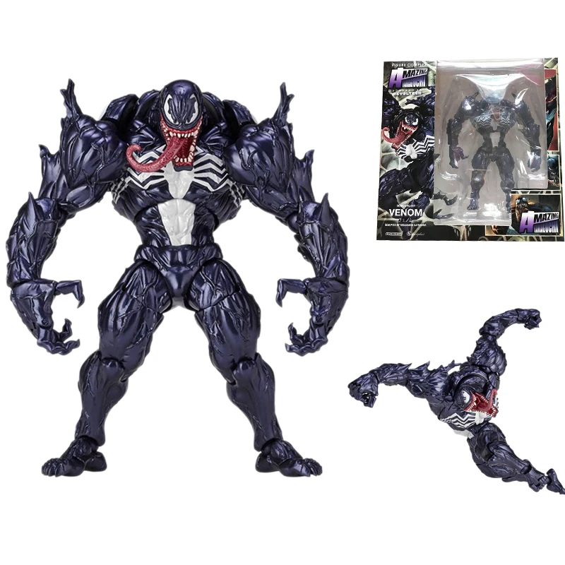 Marvel Yamaguchi Revoltech удивительная серия NO.003 Venom ПВХ фигурка игрушка кукла