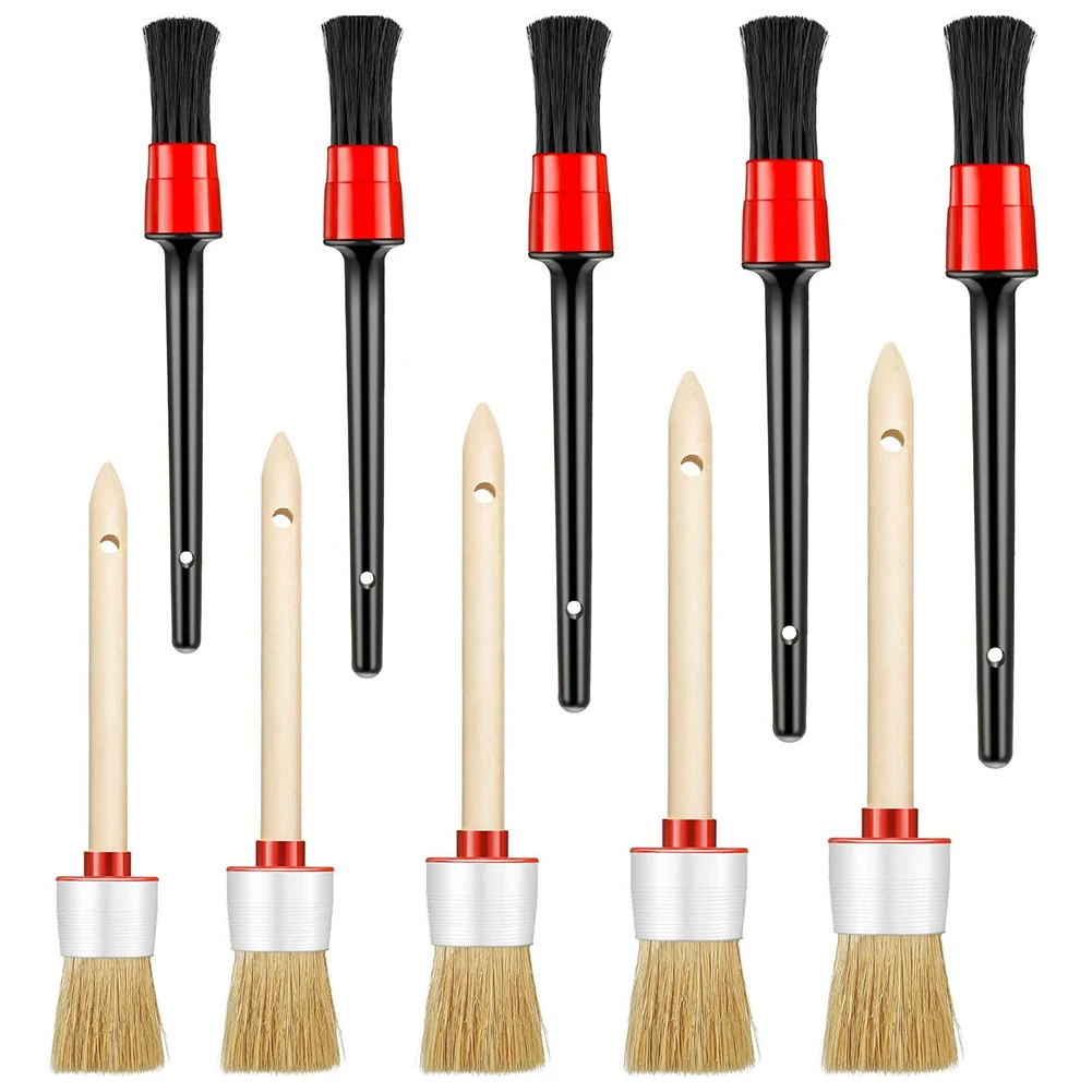 

10Pcs Car retractable cleaning brush Air Conditioner Computer cleaning brush telescopic keyboard plastic handle wool small brush