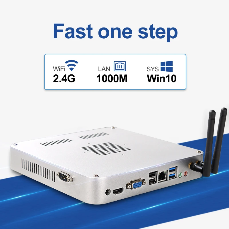 Мини ПК без вентилятора Windows 10 Intel Core i7 2630QM I5 3320M DDR3L ОЗУ 128 ГБ 256 mSATA SSD HDMI VGA WiFi Gigabit
