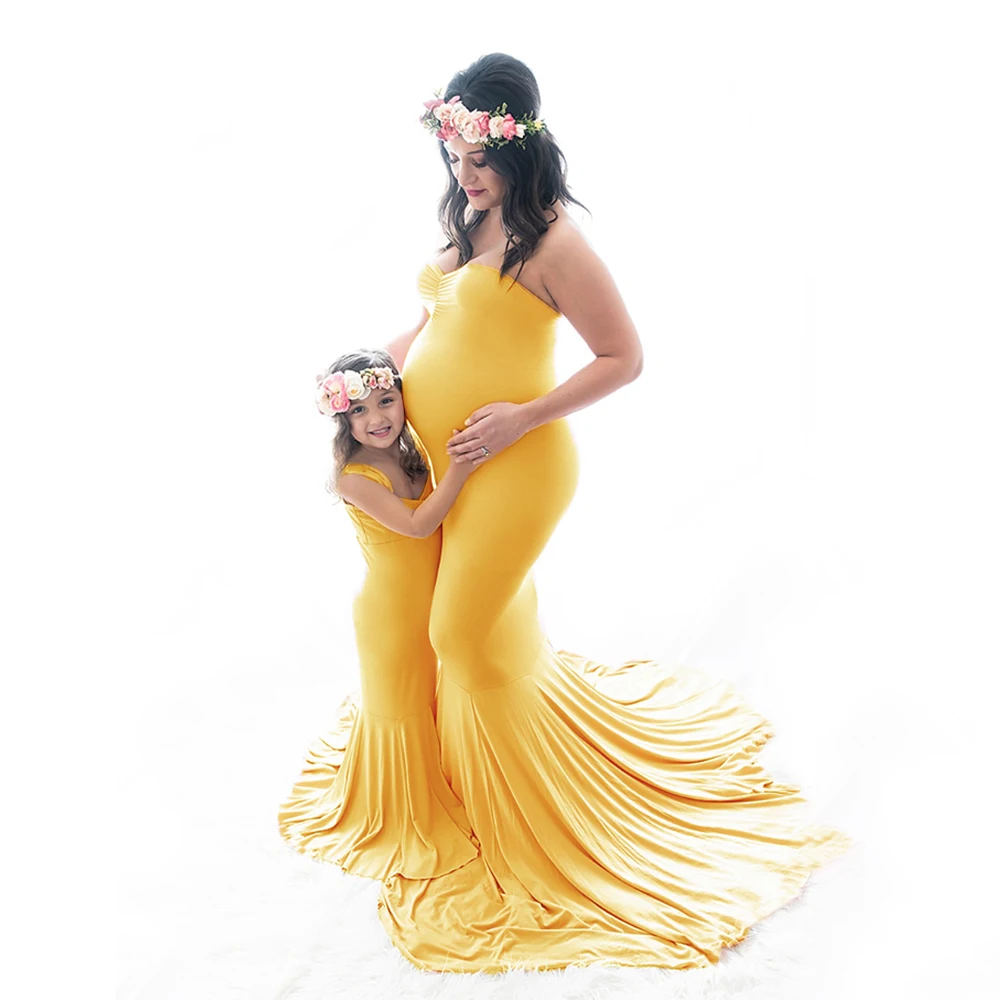 Don&Judy New Maternity Photography Props Dresses For Pregnant Women Clothes Maternity Dresses For Photo Shoot Pregnancy Dresses enlarge