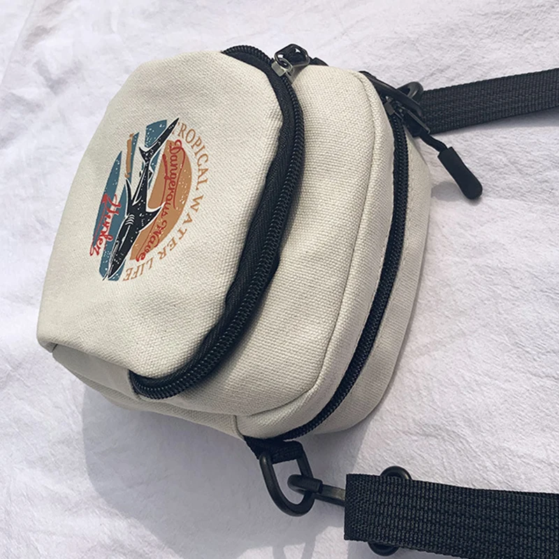 

Women Canvas Handbags Korean Mini Student Bag Cell Phone Bags Simple Small Crossbody Bags Casual Ladies Flap Shoulder Bag