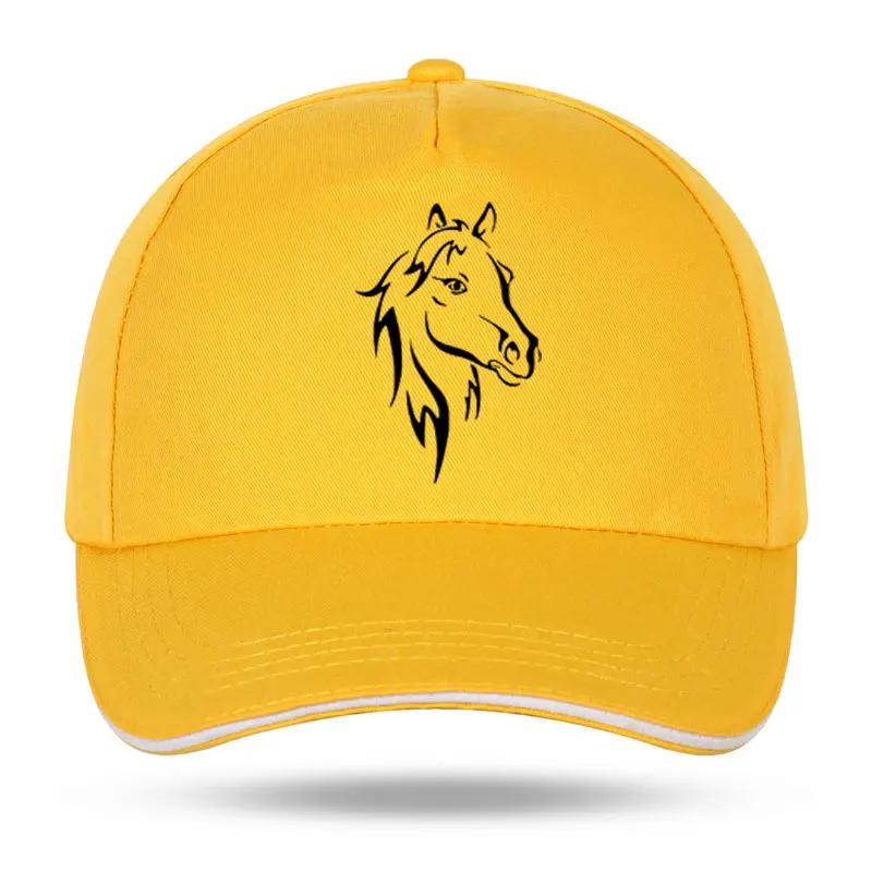Новинка 2022 забавная бейсболка с принтом лошадей для мужчин и женщин s хип-хопа