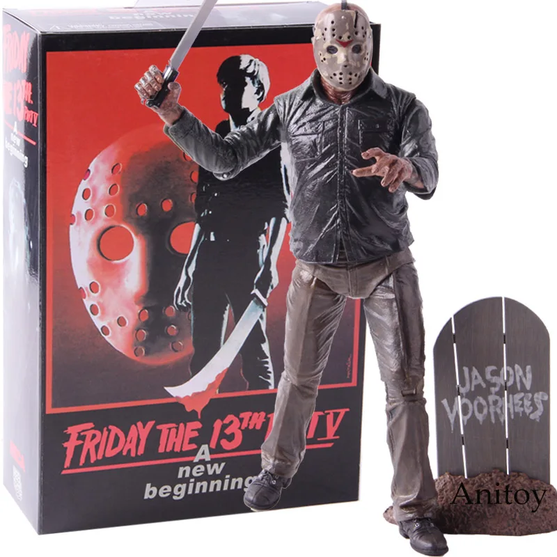 B with retail box NECA Friday the 13th Jason Voorhees фигурка 2009 Делюкс издание ПВХ Ужасы коллекционные вещи модель игрушки - Цвет: B with retail box