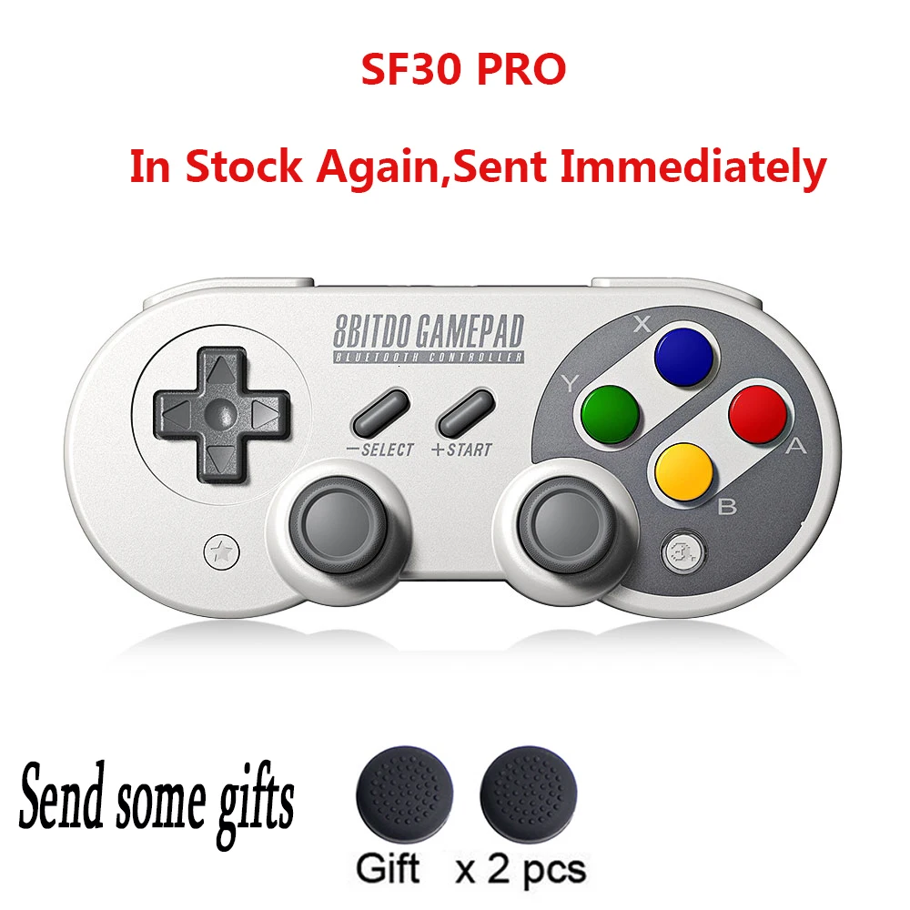 Official 8BitDo SF30 Pro Wireless Bluetooth Gamepad Controller with Joystick for Windows Android macOS Nintendo Switch Steam