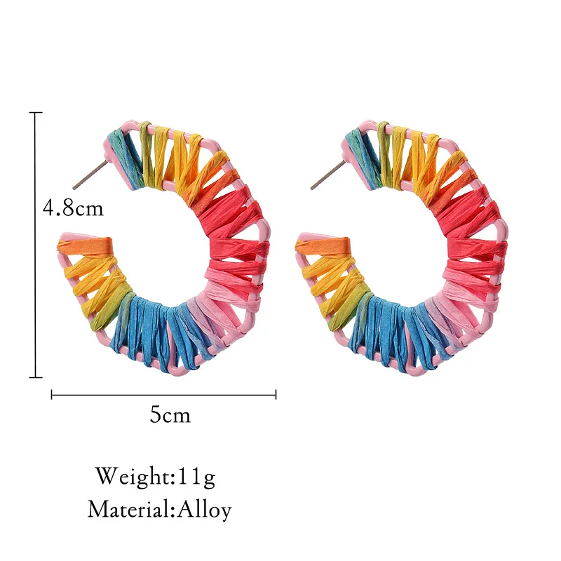 Welback Lafite женские серьги ручной работы большие Овальные в форме сердца радужные