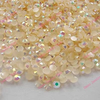 champagne ab 2mm3mm4mm nail art resin jelly rhinestone round flatback for diy nail art accessories