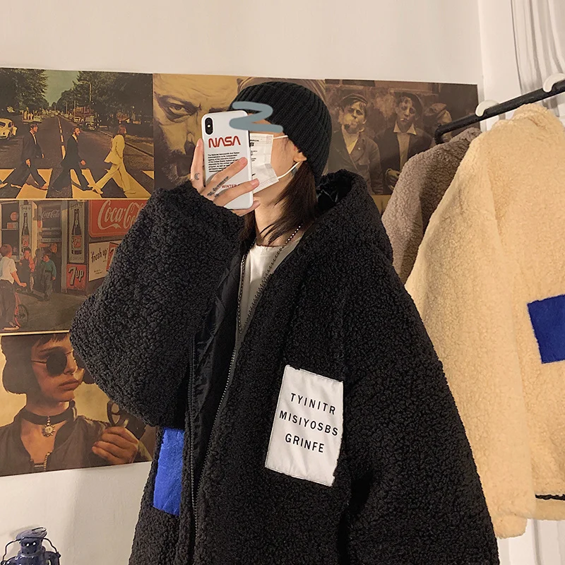 Liketkit мужские зимние парки 2019 толстые Свободные флисовые куртки с капюшоном