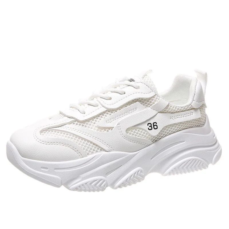 

Women's Sports Shoes Fashion Women's Sports Shoes 2021 New Casual Pure Color All-match Comfortable Thick-soled Women's Shoes