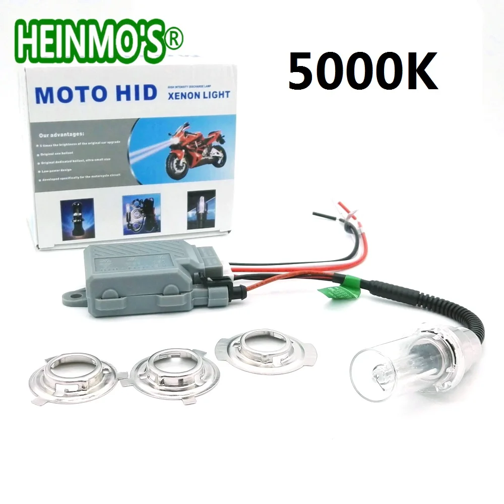Мотоциклетный 35 Вт HID ксеноновый головной светильник H4 H6M H6 BA20D Hi/Lo фары для мотокросса лампы мото HID ксеноновая лампа моторный головной светильник - Цвет: whold set 5000k