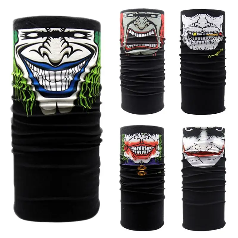 Мотоциклетная маска для лица бесшовный череп скелет шейный шарф велосипеда