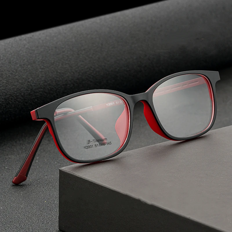 

KatKani Ultralight High-Quality TR90 Optical Prescription Small Eyeglasses Frame Men And Women Pure Titanium Glasses Frame Y2001