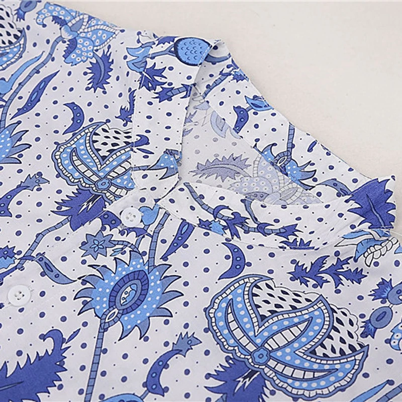 Повседневное Хлопковое платье миди женское синее шикарное длинное с пейсли в