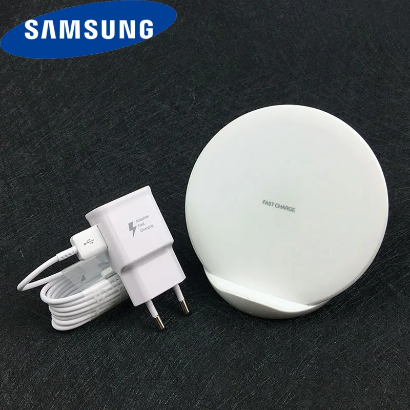 Оригинал Samsung беспроводное зарядное устройство Qi Беспроводная зарядка Быстрая