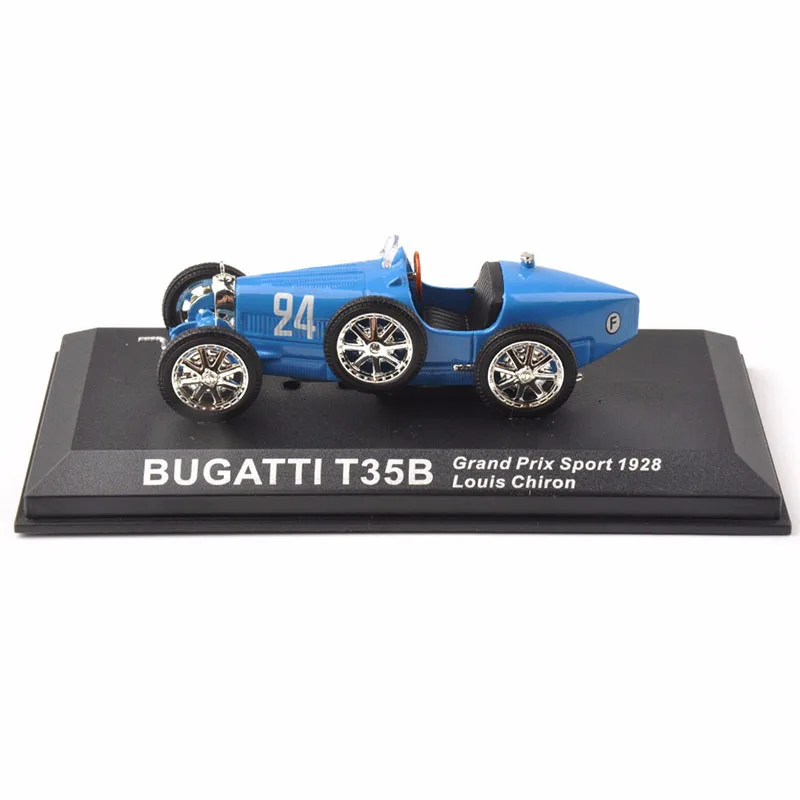 1/43 синий Grand Prix Sport 1928 Louis Chiron классический автомобиль Bugatti T35B для фанатов детские