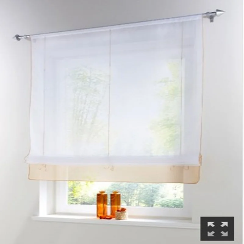 Короткие кухонные занавески подъемная лента римские регулируемые по высоте