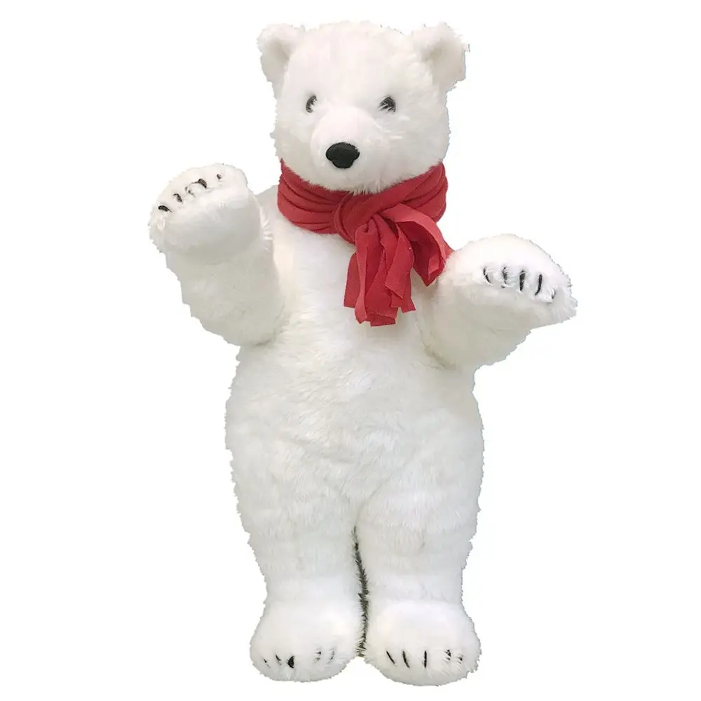 

Fancytrader 28'' Giant Realistic Animal Polar Bear Stuffed Toy Cute Plush Anime White Teddy Bear Doll Gift for Kids 70cm