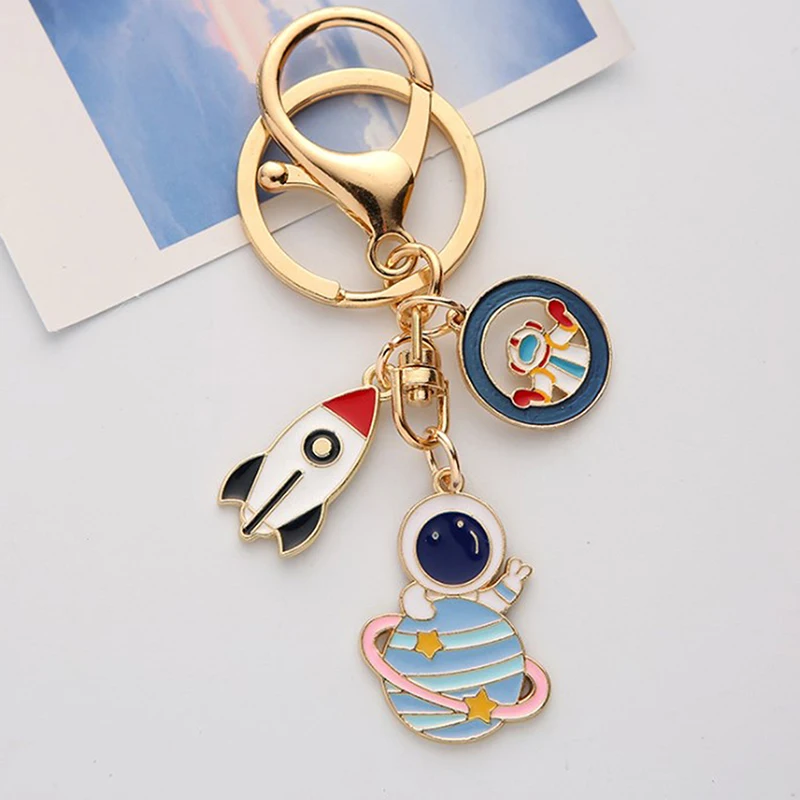 Брелок для ключей в виде астронавта коллекция космических путешествий брелок