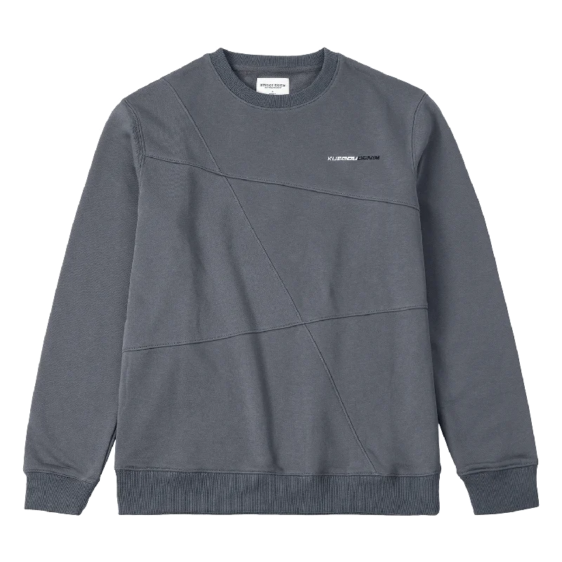 Мужская толстовка с флисовой подкладкой KUEGOU черная Повседневная Толстовка