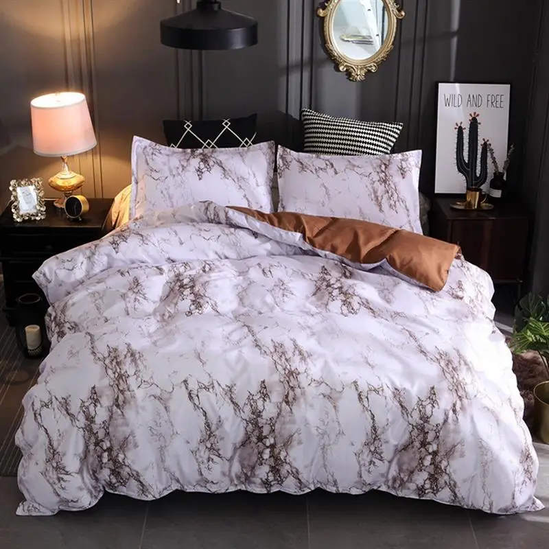 

50 Marble Bedding set Comforter King Duvet Cover Sets Queen Quilt Cover Sets White Printed Set Bedding