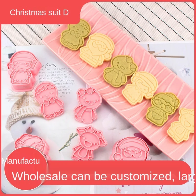 

Christmas cookies mold 6 cartoon mould supply baking cake baking tools decoration accessories