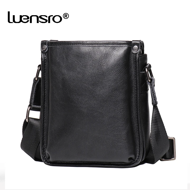 

2021 New Fashion Men Shoulder Bag Genuine Leather Small Crossbody Bags Original Casual Messenger Bag High Quality Men Bags Flap