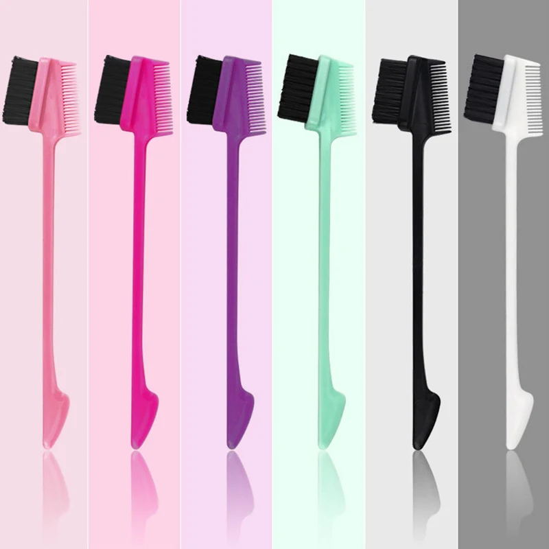 Трехсторонняя щетка для бровей измельченная волос расческа щетки краски уход за