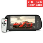 7-дюймовый HD TFT ЖК-монитор для автомобильного зеркала, Система помощи при парковке, 2 AV-входа, камера заднего вида опционально