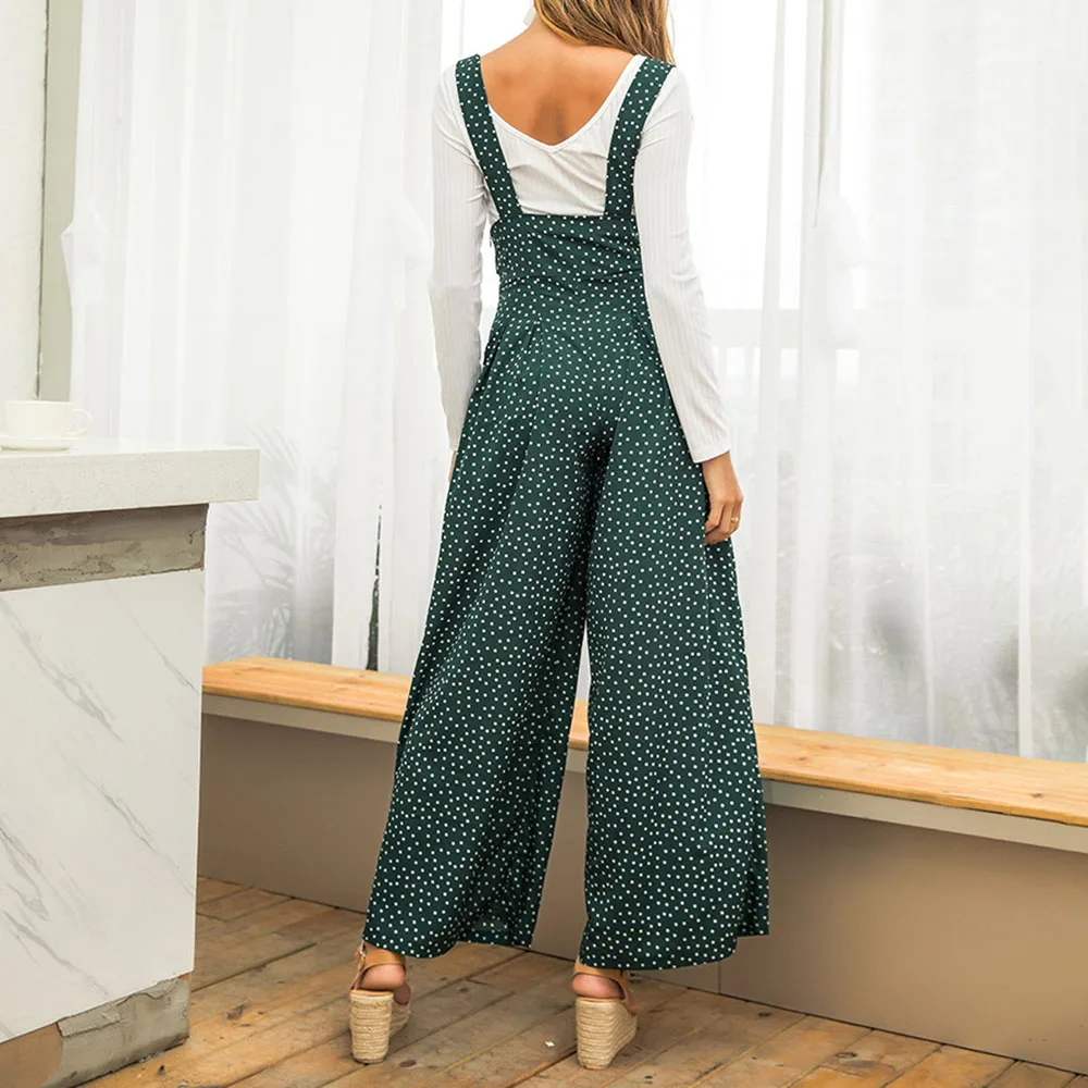 2020 летние брюки на подтяжках комбинезон с широкими штанинами высокая талия