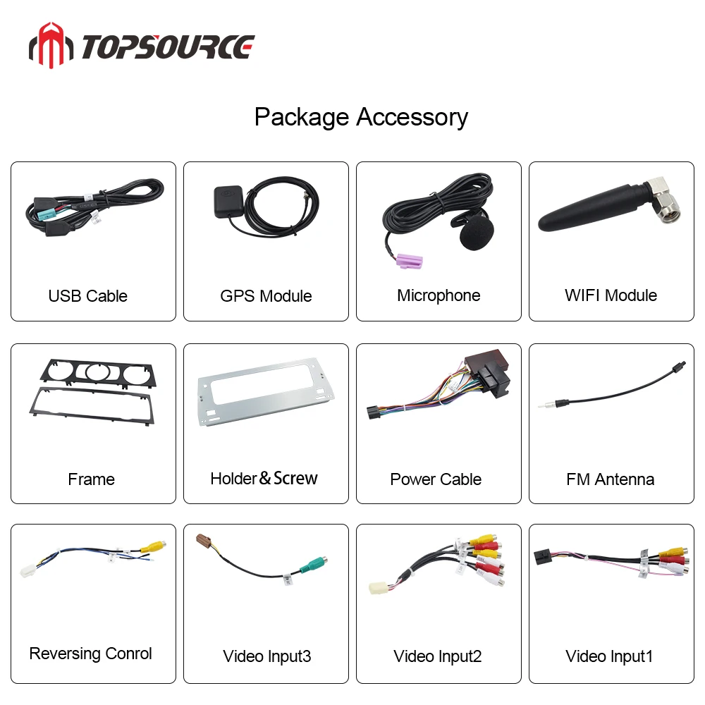 Автомобильный мультимедийный плеер TOPSOURCE Android 8 1 Din DVD GPS для BMW серии E90 / E91 E92/E93 FM