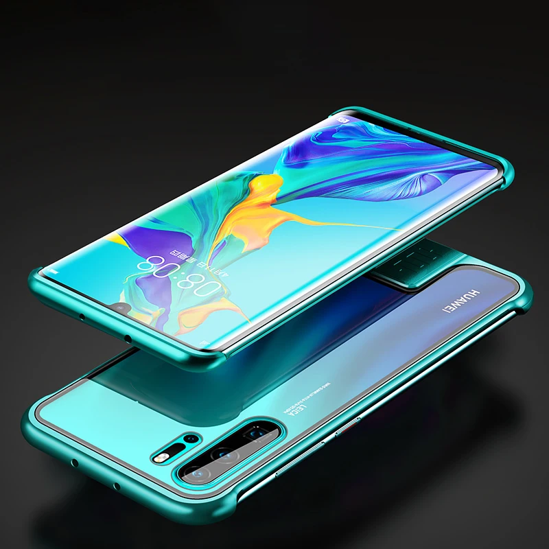 Luxury Metal Tempered Glass Phone Case For Huawei Mate 10 20 30 Lite P20 P30 Pro P Smart Z 2019 Push-pull Protective Cover Coque |
