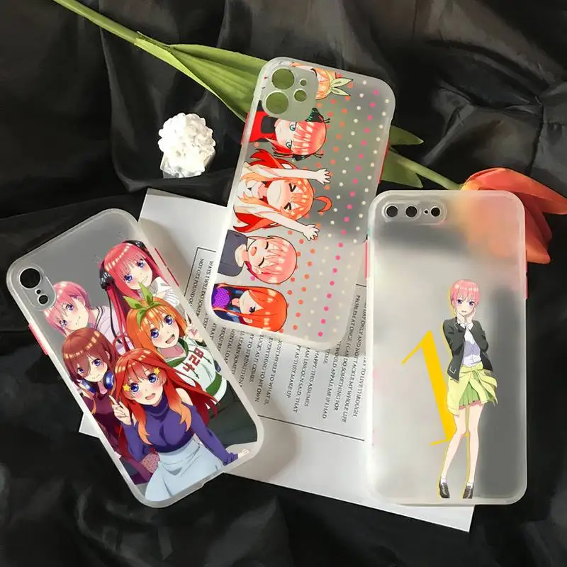 

The Quintessential Quintuplets anime Phone Case matte transparent For iphone 7 8 11 12 plus mini x xs xr pro max cover