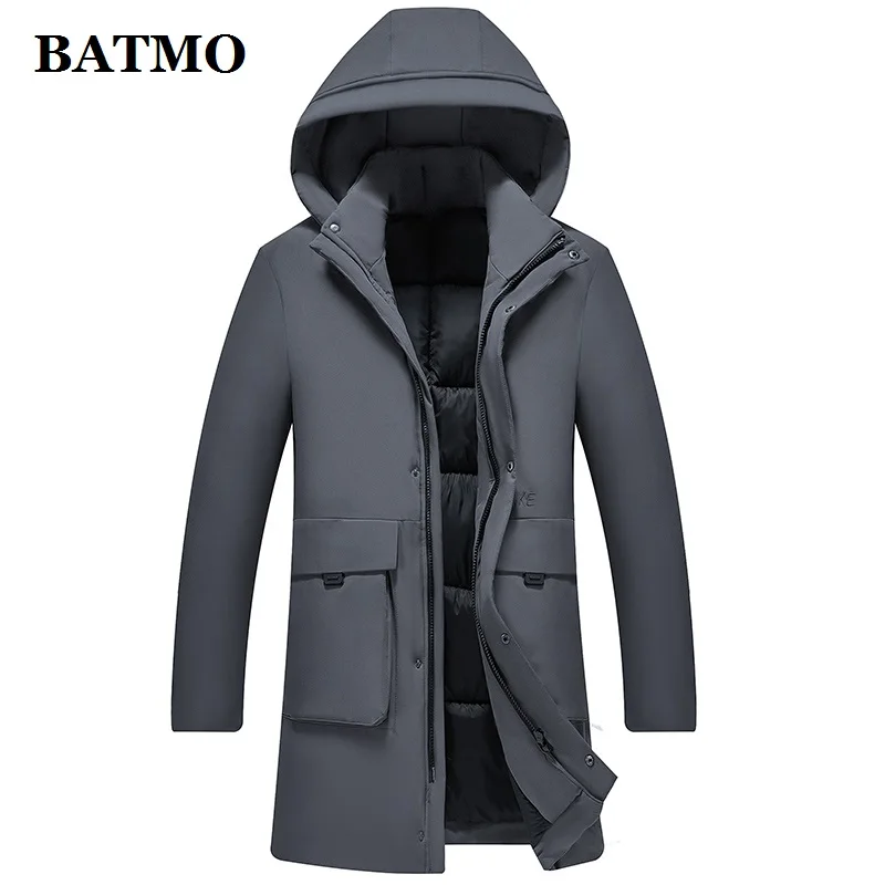 Мужская парка с капюшоном BATMO зимняя куртка высокого качества HLF8807 2019 | Парки