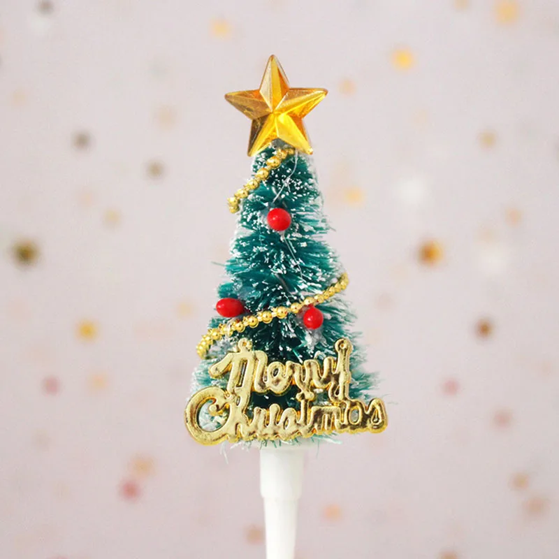 Christmas Cake Topper Elk Xmas Decoration 2022 New Merry Cupcake ToppersParty Home Decor | Дом и сад